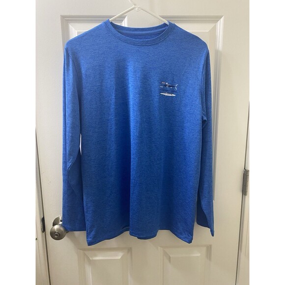 Vineyard Vines Men’s Long Sleeve Harbor Performance Graphic Tee XL Blue - Picture 1 of 10